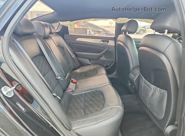 5NPE34AB8JH634861 2018 HYUNDAI SONATA Black უკანა სავარძლების ხედი