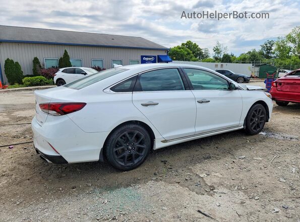 5NPE34AB9JH678500 2018 HYUNDAI SONATA White უკანა მარჯვენა