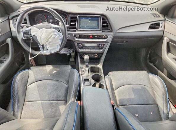 5NPE34AB9JH678500 2018 HYUNDAI SONATA White წინა პანელის ხედი