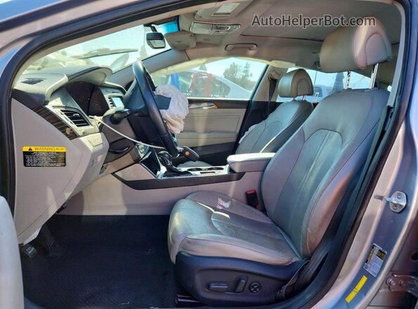 5NPE34AF0GH351754 2016 HYUNDAI SONATA Gray Вид салону спереду