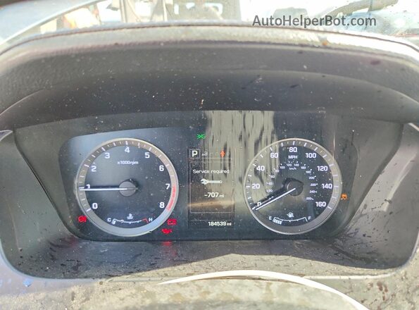 5NPE34AF0GH351754 2016 HYUNDAI SONATA Gray Вид щитка приладів