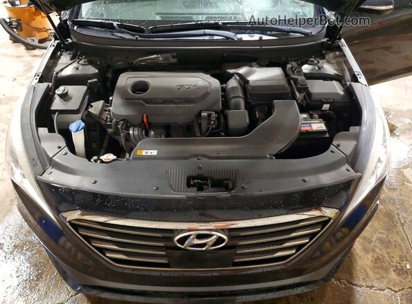 5NPE34AF0GH356971 2016 HYUNDAI SONATA Black Widok wnętrza z tyłu