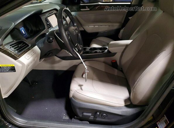 5NPE34AF0GH356971 2016 HYUNDAI SONATA Black Widok wnętrza z przodu
