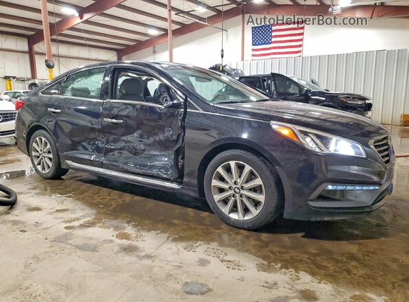 5NPE34AF0GH356971 2016 HYUNDAI SONATA Black Przód prawy