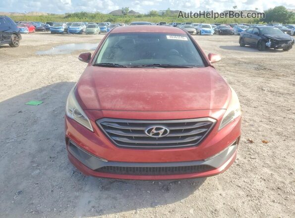 5NPE34AF0GH395379 2016 HYUNDAI SONATA Красный Вид спереди