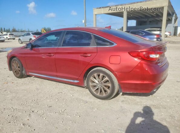 5NPE34AF0GH395379 2016 HYUNDAI SONATA Красный Задняя левая четверть