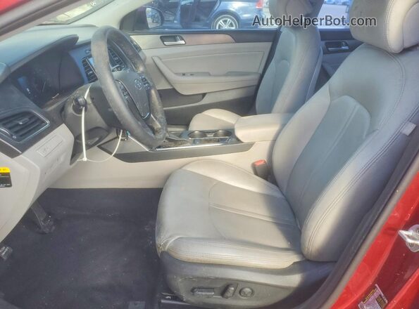 5NPE34AF0GH395379 2016 HYUNDAI SONATA Красный Вид салона спереди