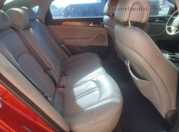 5NPE34AF0GH395379 2016 HYUNDAI SONATA Красный Вид задних сидений