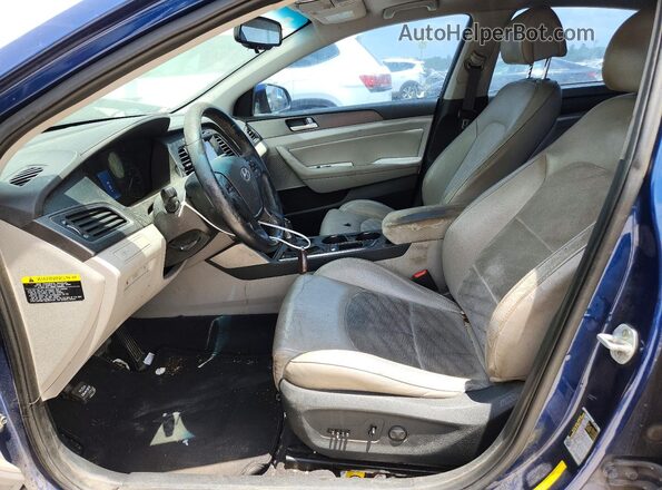 5NPE34AF0GH410205 2016 HYUNDAI SONATA Blue წინა სალონის ხედი