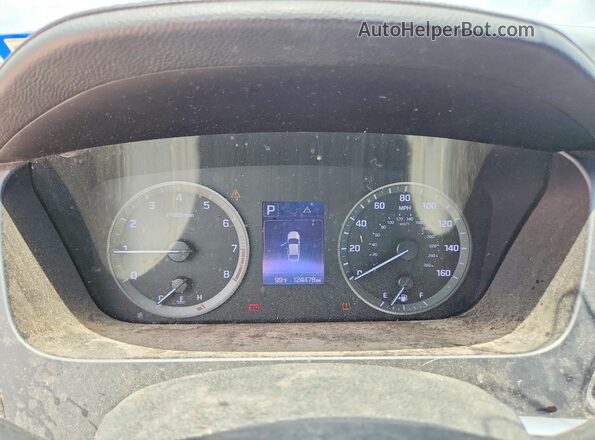 5NPE34AF0GH410205 2016 HYUNDAI SONATA Blue ხელსაწყოთა პანელის ხედი