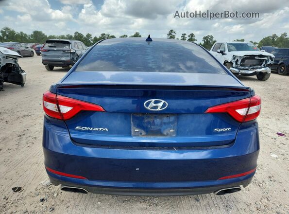 5NPE34AF0GH410205 2016 HYUNDAI SONATA Blue უკანა ხედი