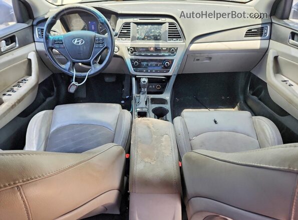 5NPE34AF0GH410205 2016 HYUNDAI SONATA Blue წინა პანელის ხედი