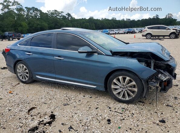 5NPE34AF0GH422662 2016 HYUNDAI SONATA Blue Przód prawy