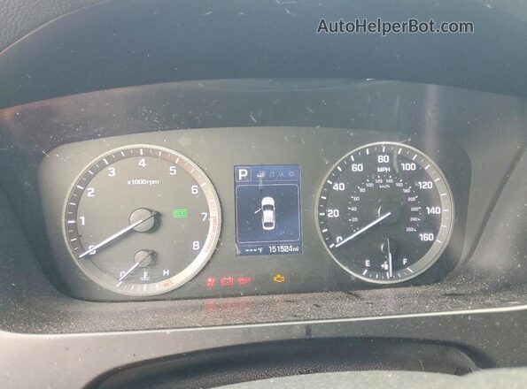 5NPE34AF0GH422662 2016 HYUNDAI SONATA Blue Widok zestawu wskaźników