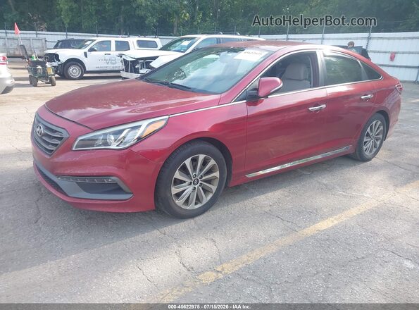 5NPE34AF0GH428901 2016 HYUNDAI SONATA Red Przód lewy