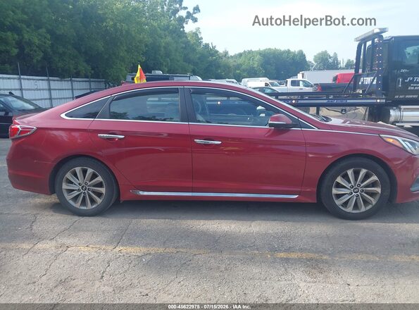 5NPE34AF0GH428901 2016 HYUNDAI SONATA Red Widok wnętrza z tyłu