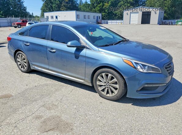 5NPE34AF0GH430941 2016 HYUNDAI SONATA Blue Przód prawy