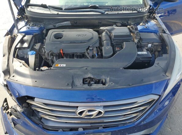 5NPE34AF0HH476190 2017 HYUNDAI SONATA Blue Вид задньої частини салону