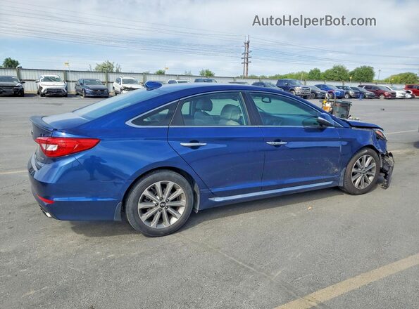 5NPE34AF0HH476190 2017 HYUNDAI SONATA Blue Задня права чверть