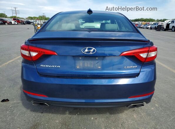 5NPE34AF0HH476190 2017 HYUNDAI SONATA Blue Вид ззаду