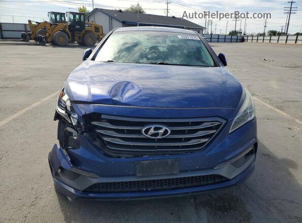 5NPE34AF0HH476190 2017 HYUNDAI SONATA Blue Вид спереду