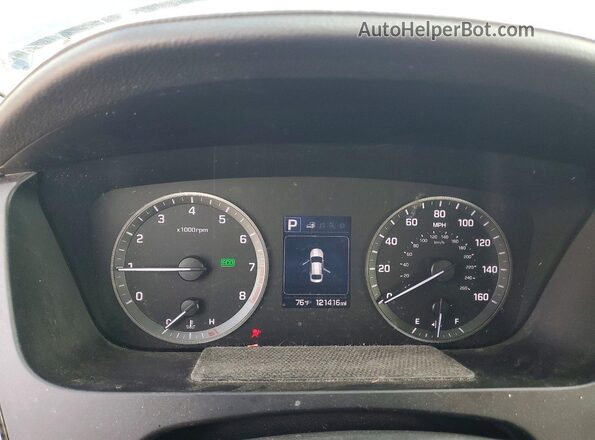 5NPE34AF0HH476190 2017 HYUNDAI SONATA Blue Вид щитка приладів
