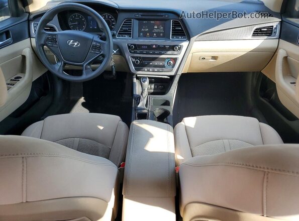 5NPE34AF0HH505543 2017 HYUNDAI SONATA Blue Dashboard view