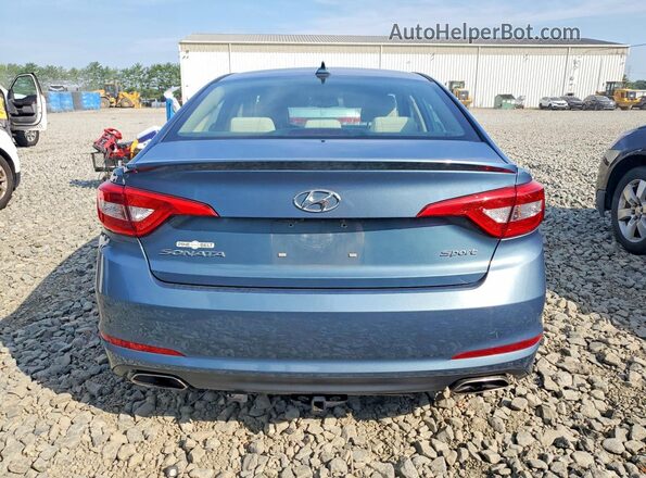 5NPE34AF0HH505543 2017 HYUNDAI SONATA Blue Rear view