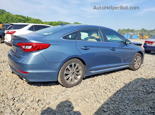 5NPE34AF0HH505543 2017 HYUNDAI SONATA Blue Rear right