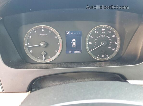 5NPE34AF0HH505543 2017 HYUNDAI SONATA Blue Instrument cluster view