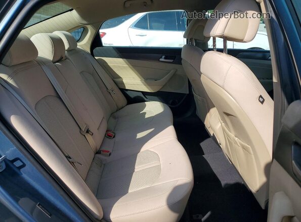 5NPE34AF0HH505543 2017 HYUNDAI SONATA Blue Rear seats view