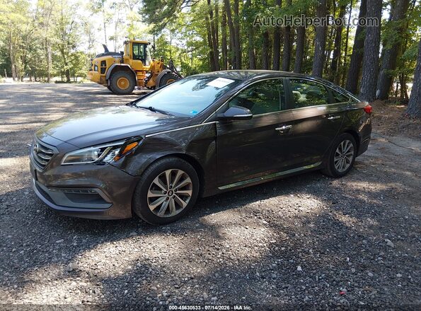 5NPE34AF0HH510838 2017 HYUNDAI SONATA Brown Передня ліва чверть