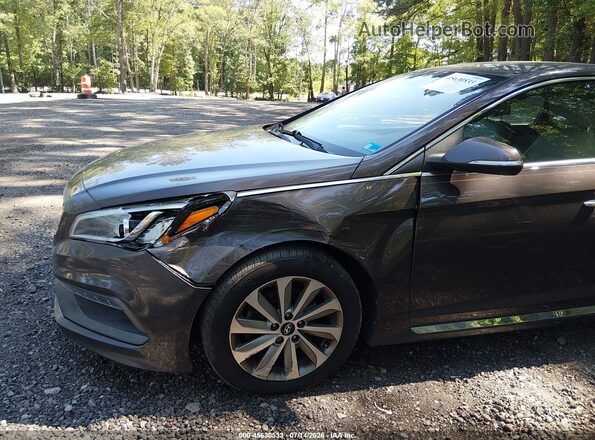 5NPE34AF0HH510838 2017 HYUNDAI SONATA Brown Вид спереду