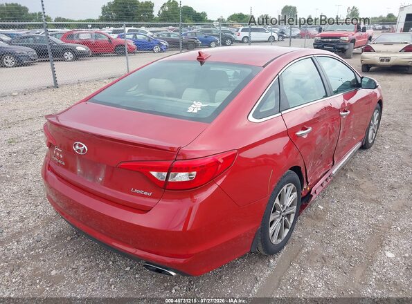 5NPE34AF0HH546514 2017 HYUNDAI SONATA Red Tył prawy