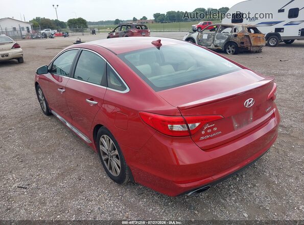 5NPE34AF0HH546514 2017 HYUNDAI SONATA Red Tył lewy
