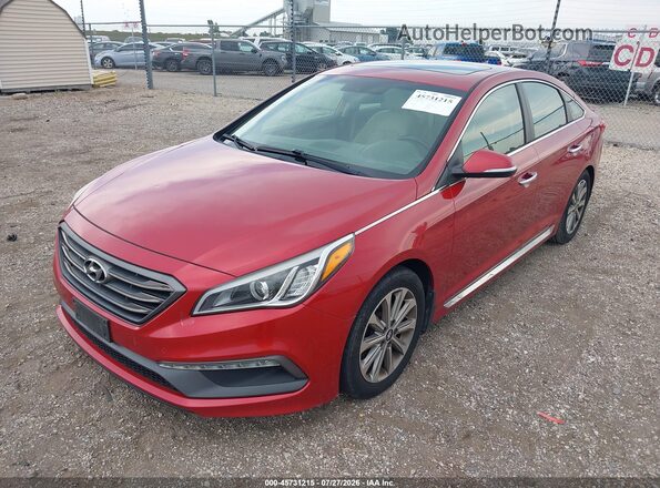5NPE34AF0HH546514 2017 HYUNDAI SONATA Red Przód lewy