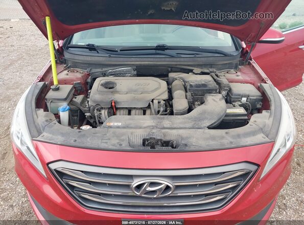 5NPE34AF0HH546514 2017 HYUNDAI SONATA Red Widok z tyłu