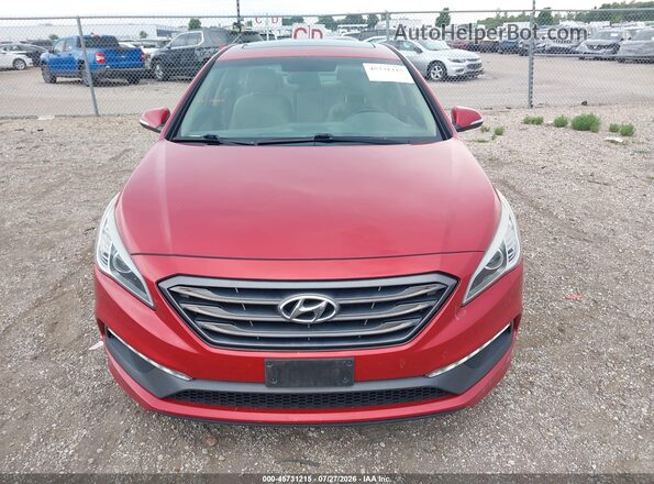 5NPE34AF0HH546514 2017 HYUNDAI SONATA Red Widok zestawu wskaźników