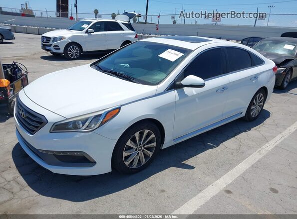 5NPE34AF0HH575527 2017 HYUNDAI SONATA White Vista tres cuartos delantera izquierda