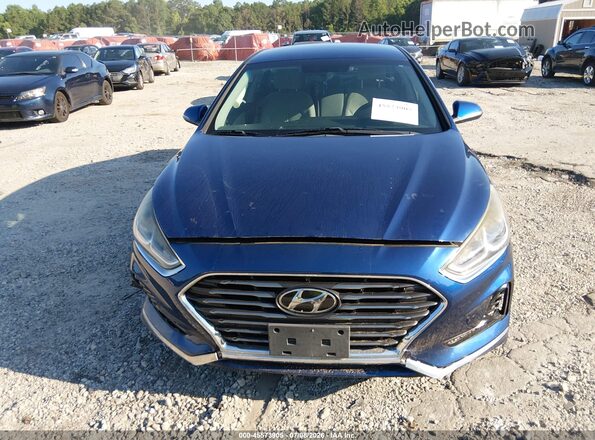 5NPE34AF0JH597257 2018 HYUNDAI SONATA Blue Rear interior view