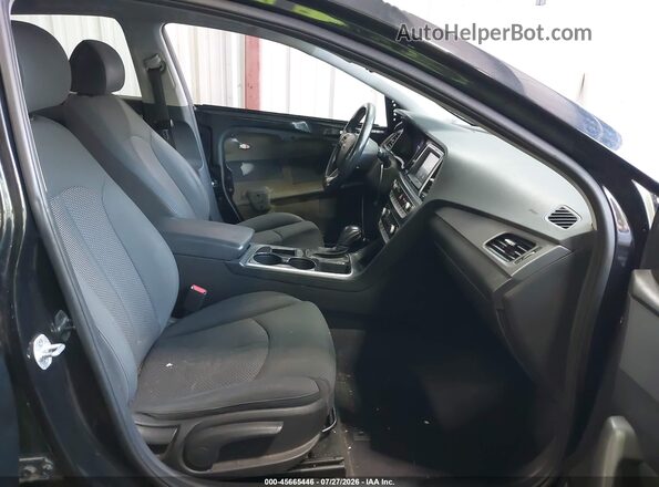 5NPE34AF0JH619337 2018 HYUNDAI SONATA Black Widok wnętrza z przodu