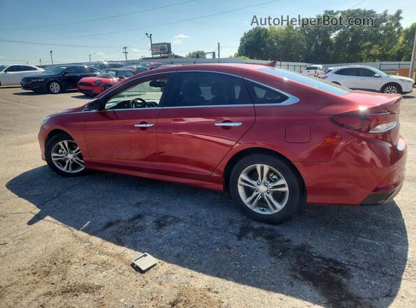 5NPE34AF0JH640169 2018 HYUNDAI SONATA Red Задня ліва чверть