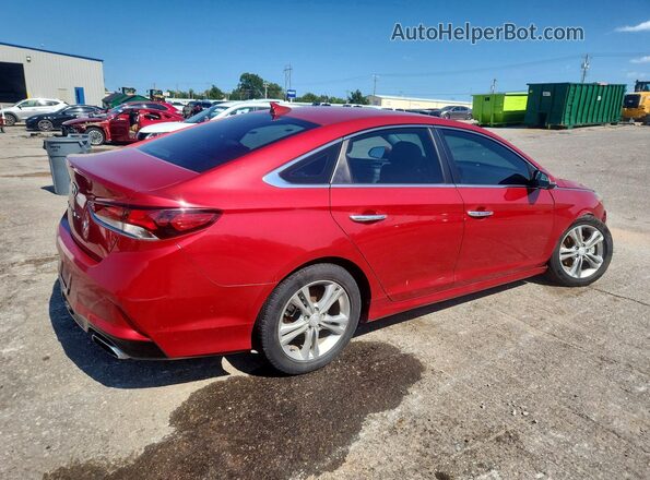 5NPE34AF0JH640169 2018 HYUNDAI SONATA Red Задня права чверть