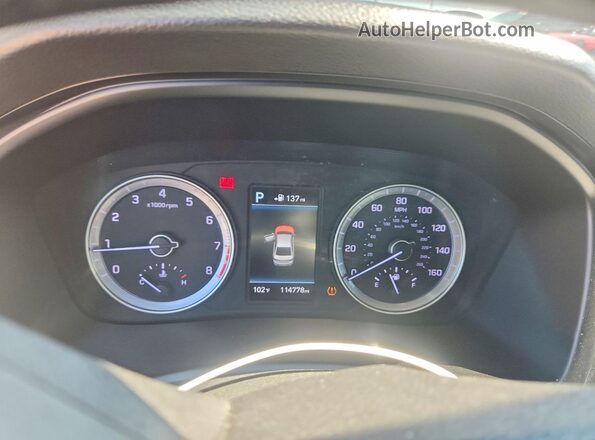 5NPE34AF0JH640169 2018 HYUNDAI SONATA Red Вид щитка приладів
