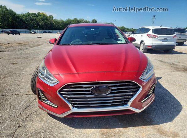 5NPE34AF0JH640169 2018 HYUNDAI SONATA Red Вид спереду