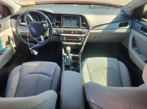 5NPE34AF0JH640169 2018 HYUNDAI SONATA Red Вид панелі приладів