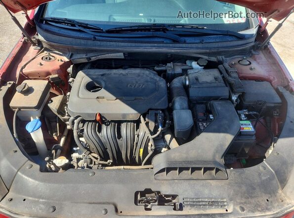5NPE34AF0JH640169 2018 HYUNDAI SONATA Red Вид задньої частини салону