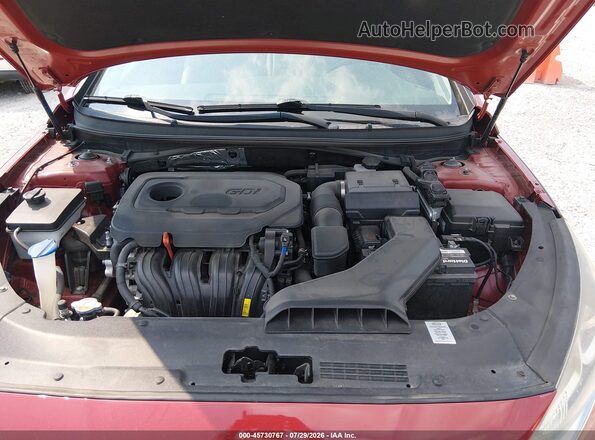 5NPE34AF0JH667193 2018 HYUNDAI SONATA Red უკანა ხედი