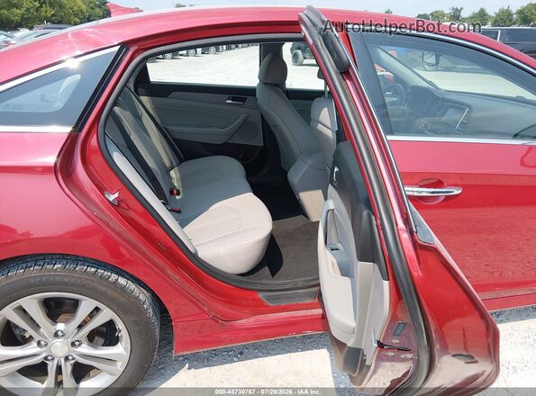 5NPE34AF0JH667193 2018 HYUNDAI SONATA Red VIN კოდის სტიკერის ხედი