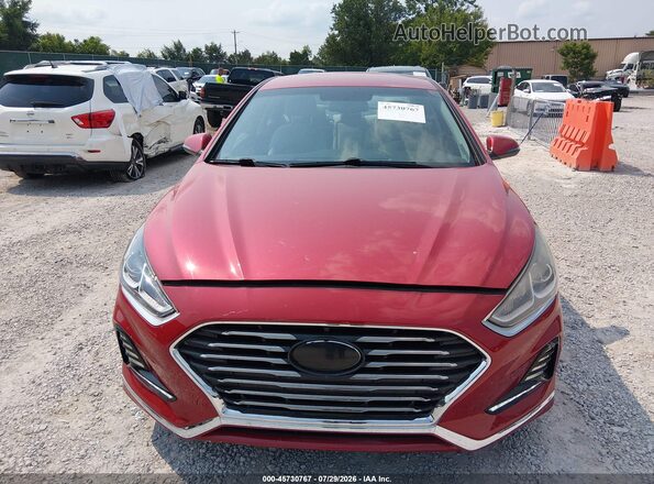 5NPE34AF0JH667193 2018 HYUNDAI SONATA Red ხელსაწყოთა პანელის ხედი
